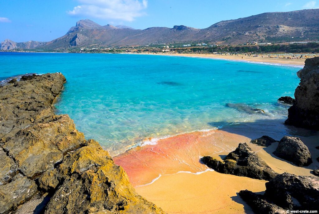 Panoramic view of Falasarna in western Crete